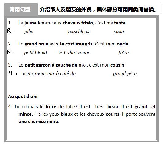 法語詞匯手冊學習:家庭成員篇